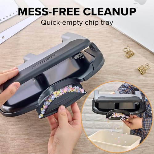 Bostitch EZ Squeeze Heavy Duty 3 Hole Punch, 40 Sheet Capacity, Slate
