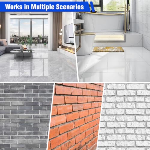 7-Size Brick Jointing Tools & 20 Pcs Masonry Mortar Grout Bags Kit
