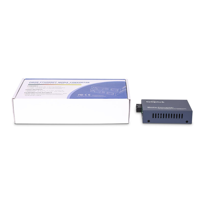 A Pair 1.25G/s Bidi Gigabit Media Converter, 10/100/1000Base-Tx to 1000Base-FX Fiber Ethernet Coverter, Singlemode SC Bidi Transceiver TX1310nm/TX1550nm, 10Km BIDI 10KM, SC x1pair