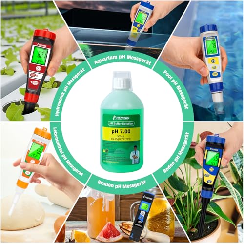 UIUZMAR pH 7.00 Calibration Solution 500 ml for pH Meter | pH 7.00 buffer solution for precise calibration of pH meter, pH tester calibration fluid pH 7.0