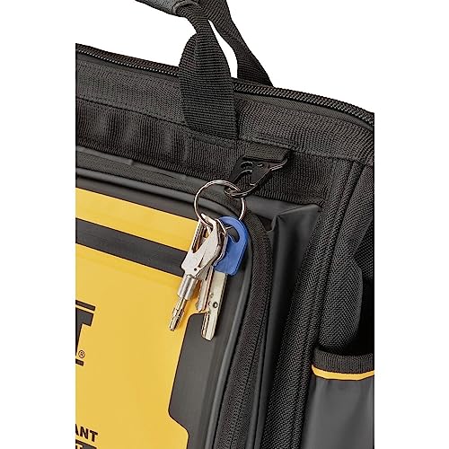 DEWALT Tool Bag, Water Resistant, Hard Bottom, 16-inch, Professional Tool Tote (DWST560103) 16" Open Mouth Tool Bag