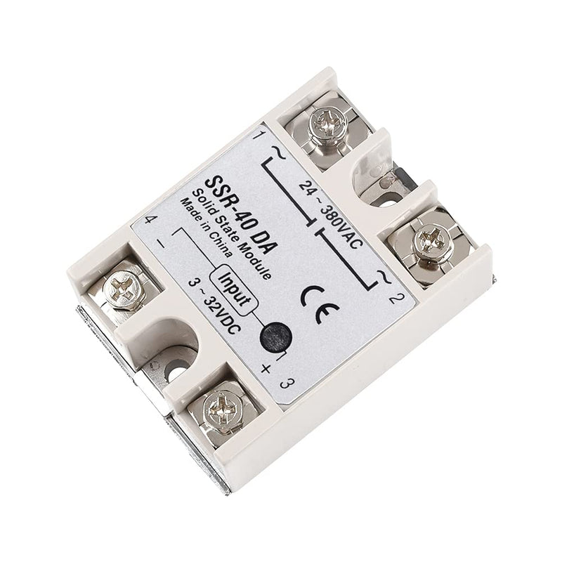 diymore 24V-380V SSR-40DA 40A 3-32V DC-AC Solid State Relay Module
