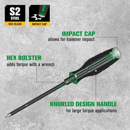 SK 8-Piece Screwdriver Set Heavy Duty, Demolition Screwdriver, S2 Steel 8PC