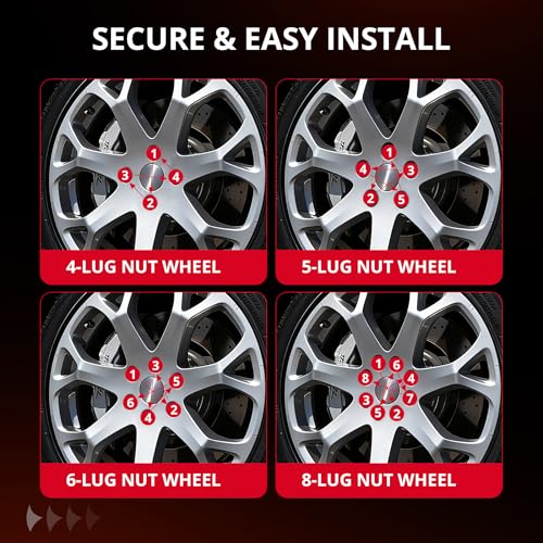 EVIL ENERGY 1/2-20 Wheel Chrome Lug Nuts Set 20pcs for Ford F150 Explorer Edge Mustang, 3/4" 19mm Hex Closed End Bulge Acorn, Cold-Forged Carbon Steel for OEM Wheels Silver