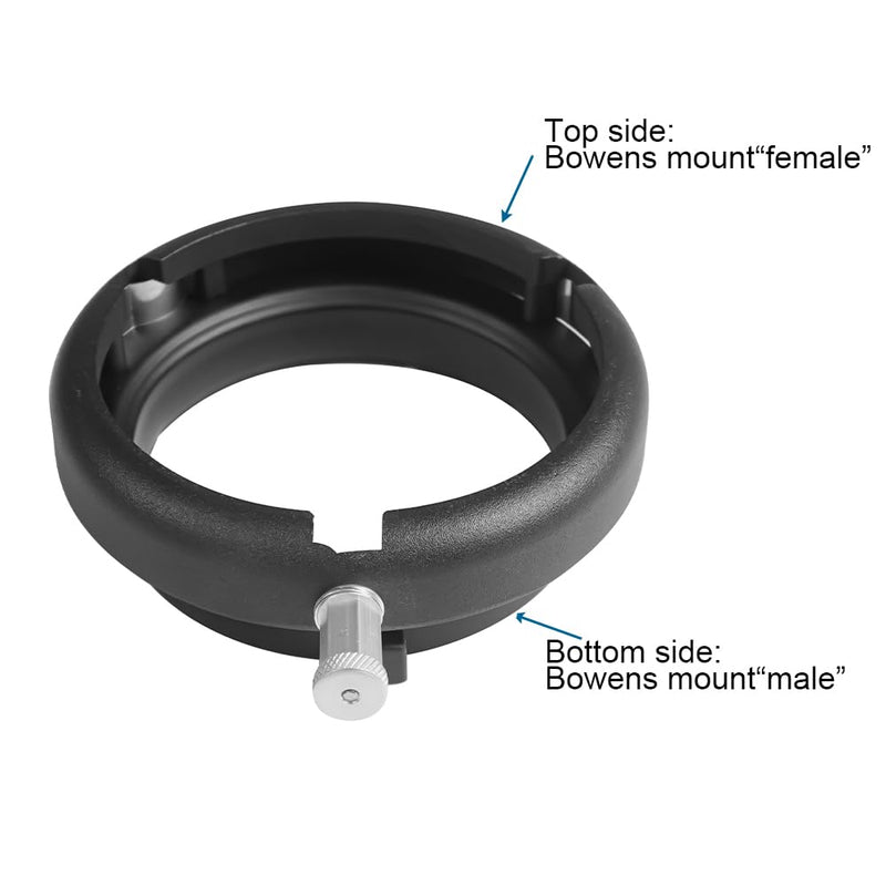 Fotoconic Bowens to Bowens Speering Mount Adapter Extender Extension Head for Studio Flash Strobe LED Video Light