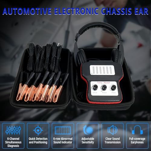 ZKTOOL Chassis Ears Electronic Stethoscope Diagnostic Kit with Headphones Black