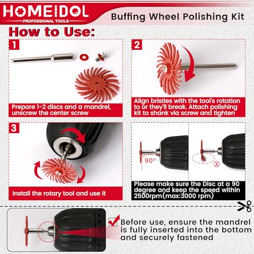 94Pcs Polishing Kit for Dremel Polishing Bits with Polishing Compound