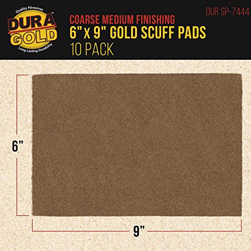 Dura-Gold 6" x 9" Coarse & Ultra Fine Scuff Pads and Gold Tack Cloths