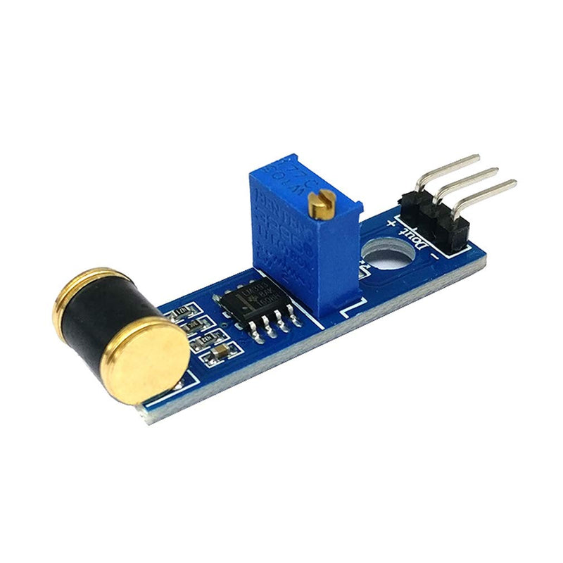 Hailege 801S Vibration Sensor Module Vibration Module Analogue Output Adjustable Sensitivity Pack of 2