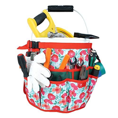 MELOTOUGH Bucket Caddy Organizer, Women Safety Work Gloves,Work Gloves for Gardening,Yard,Warehouse