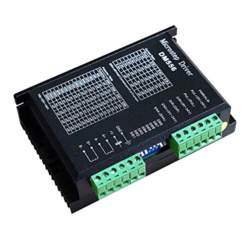 CNC Digital Stepper Motor Driver DM556 Stepper Motor Controller 2 Phase Stepper Motor Driver 20-50V DC Max 5.6A 128 Division for Nema 23 24 and Nema 34 Stepper Motor
