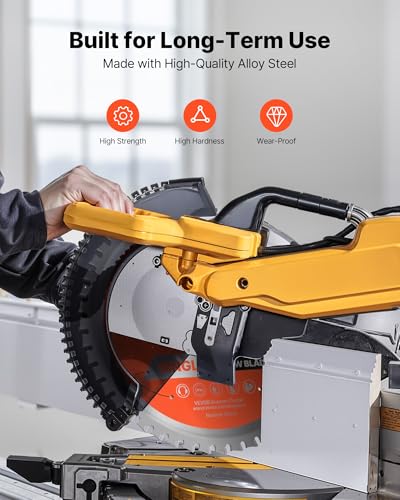 VEVOR Circular Saw Blade (185 mm φ & 48 Sharp Teeth & 1.8 mm Thickness) Ideal for Steel Aluminum, Compatible with Circular Saw, Alloy Steel Saw Blade with Noise Reducing Heat Extractors