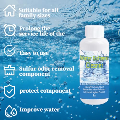 Water Softener Cleaner Solution 4OZ Liquid Water Softener Cleaner
