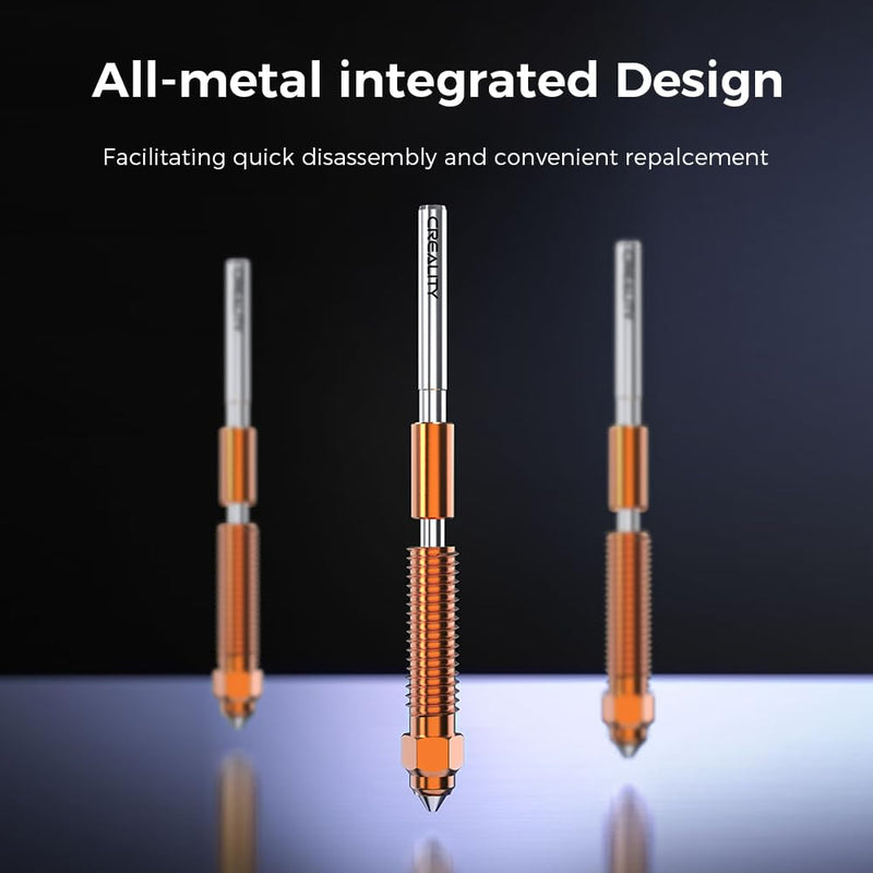 Creality Official K1C/ K1 SE Nozzle, 0.4mm 2PCS Quick-Swap 3D Printer Nozzle Kit, Copper Alloy and Hardened Steel Nozzle Suitable for Creality K1C, K1 SE, K2 SE, Ender 3 V3, Ender 3 V3 Plus 2P-0.4