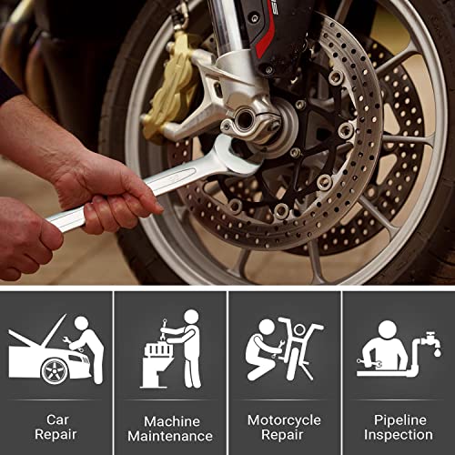 Jetech 36mm Combination Wrench, Metric 12-Point Chrome Vanadium Steel Spanner, Industrial Grade with 15-Degree Offset, Sand Blasted Finish, Heat-Treated Forged Tool