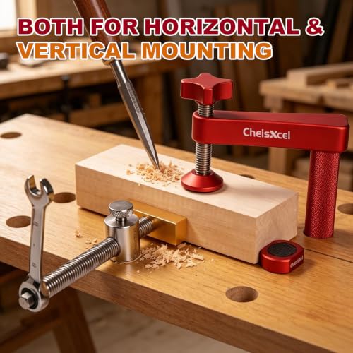 8pcs 3/4" Bench Dog Clamp Horizontal & Vertical for Woodworking Red 8