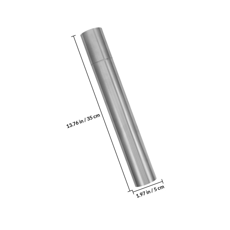 CHILDWEET Document Storage Tube Container Stainless Steel Large Capacity Lightweight and Portable for Birth Certificate and Important Documents on Various Occasions