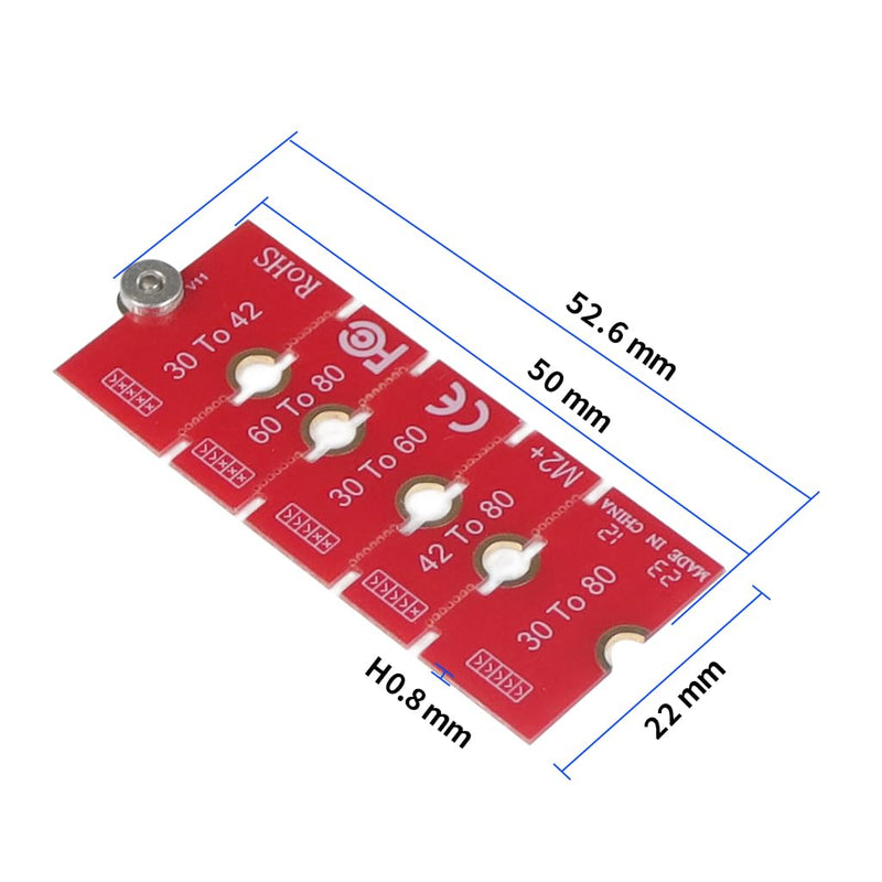 JMT NGFF NVME M2 M2PLUS 2230 to 2280 Adapter Card 2230, 2242, 2260, 2280 Extended Transfer Long Size Change for M.2 U.2 M3 M.3 SSD (10Pcs) 10Pcs