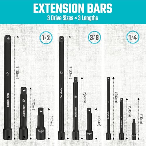 DURATECH 12-Piece Impact Socket Extension Set