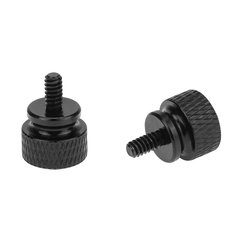 10 Pieces 6-32 Thread, Black Color Anodized Aluminum Computer Case Thumbscrews, Thumb Screws for Computer Case/Cover/Power Supply/Hard Drives Black (10 Pieces)