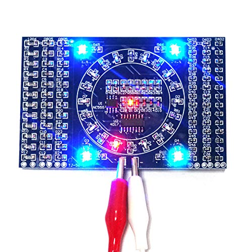 Kyrio 3PCS Electronic DIY Kit SMD Rotating Flashing LED Components Soldering Practice Board Skills Circuit Training Suite Electronic DIY Kit