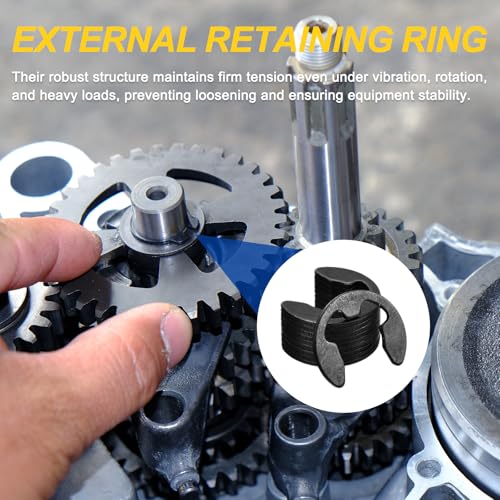 1050Pcs M1.5-M22 External Retaining Ring E Clip Snap Rings 1050