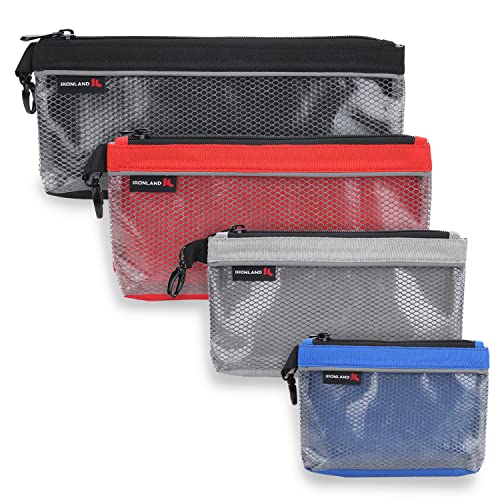 4 Pack Waterproof Mesh Small Tool Bags and 6 Pack Small Tool Pouches with Zipper