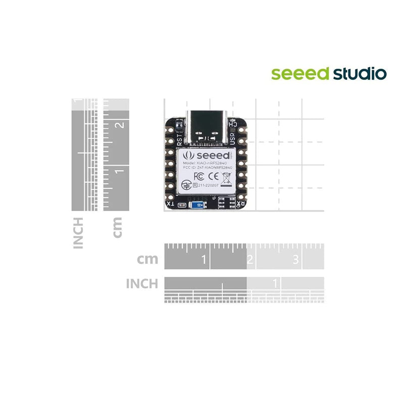 Seeed Studio XIAO BLE Nordic nRF52840 for Arduino/MicroPython/CircuitPython, Bluetooth 5.0 NFC and ZigBee with Onboard Antenna Machine Learning