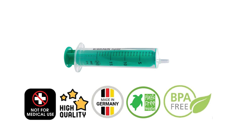 Set: 1, 2 or 3 syringes 20ml laboratory syringes liquid syringe hobby syringe with blunt needle/cannula for e-liquid aroma hobby and DIY (set 1x 20ml) set 1x 20ml