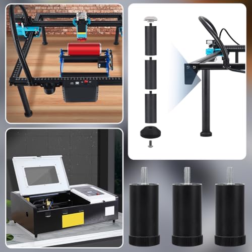 BENECREAT 4Pcs Laser Engraver Raiser, Laser Cutter and Engraver Machine, Laser Engraving Machine Riser for Most Laser Engraver, Increase 56.5mm