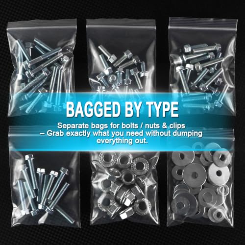 260PCS Bolts Fastener Kit for Polaris Predator 50/500/90 Outlaw & Predator for Polaris Outlaw 110/450/50/500/525/70/90 Fits Fenders Frame Engine Plastics – Replace OEM ATV Hardware