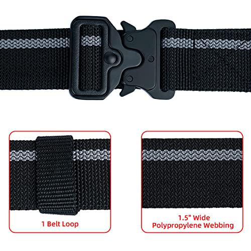 MELOTOUGH Magnetic Suspenders Tool Belt Suspenders with Large Moveable Phone Holder, Pencil Holder + Quick Release Work Belt 1.5 Inch Web Work Tool Belt with Heavy Duty Metal Buckle for Tool Pouch