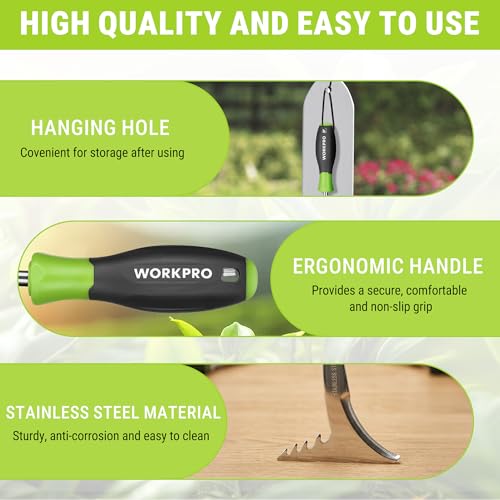 WORKPRO 3-Piece Weed Puller Tool Set