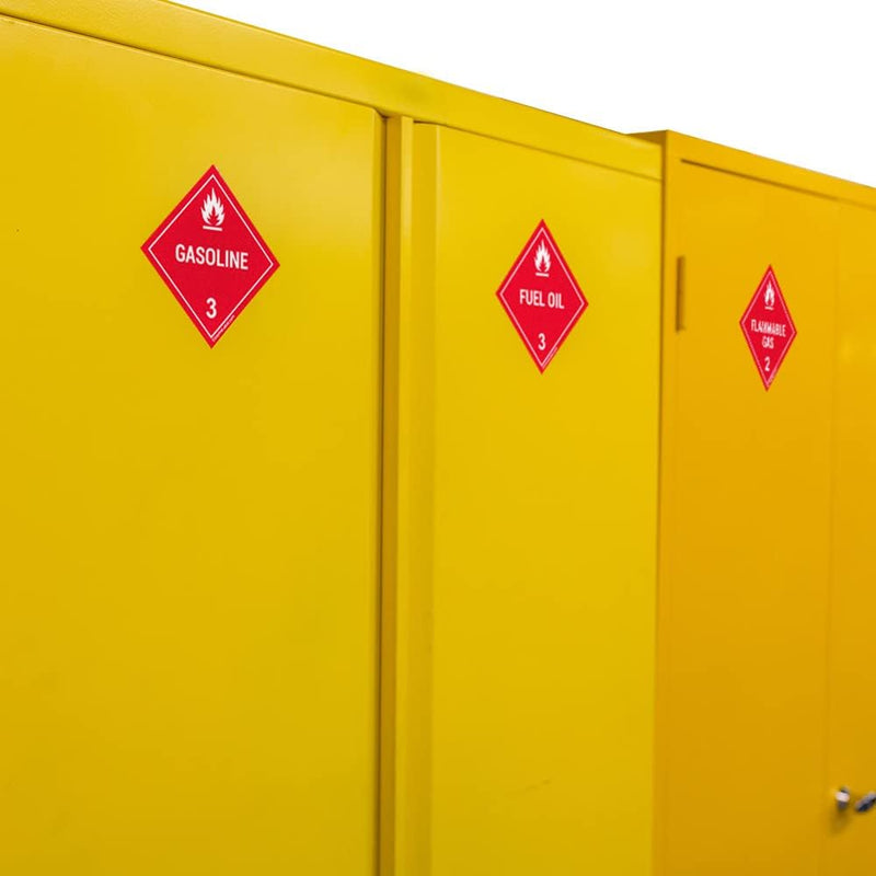 ChromaLabel 2 by 2 Permanent Durable Square D.O.T. Hazard Labels, Hazard Class 3 Flammable Label, 100/Roll 2" x 2"