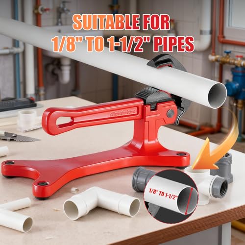 Portable Pipe Vise, Aluminum Pipe Clamp Wrench, 1/8 to 1.5 Inch