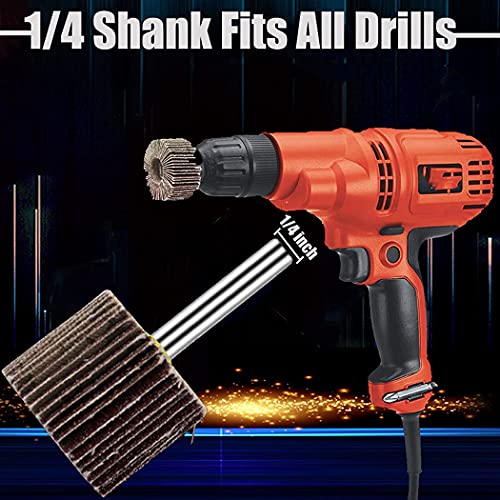 20 Pcs 5 Sizes 60/80/120/240 Grits Abrasive Flap Wheel Sander