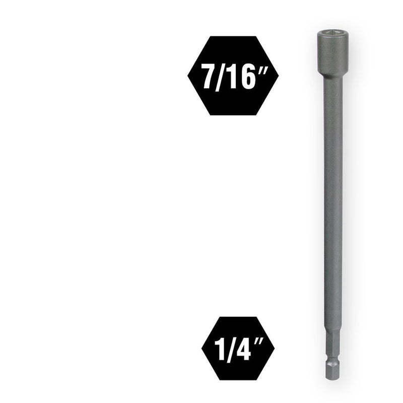 IVY Classic 45495 7/16" x 6" Magnetic Nut Setter, Impact Plus, 5-Pack