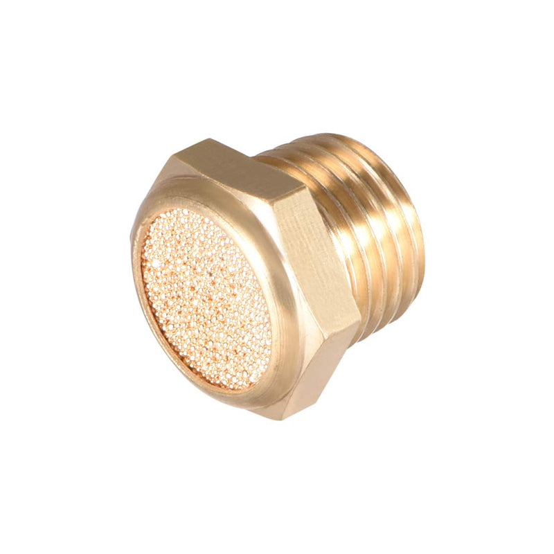 sourcing map 10pcs Brass Silencer G1/4 Adjustable Silencer G Brass