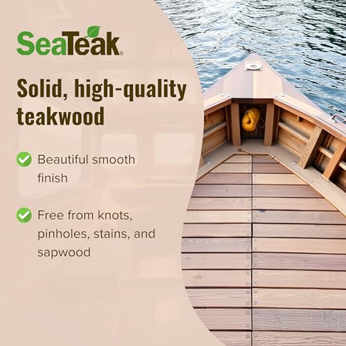 SeaTeak Horizontal 17-3/4"x9-3/8"x3/4" Wooden Louvered Insert, 100% Solid Teak Wood, Perfect For Boats, Spas or Bathrooms, Hand Sanded and Finished