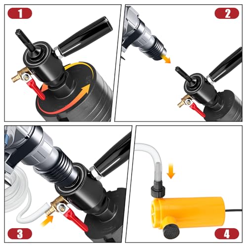 1 1/4"-7 Male to SDS Plus Drill Adapter Includes Water Pump & 4m Water Hose SDS Plus Shank