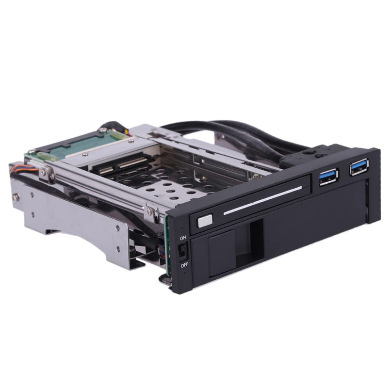Dual Bay 3.5" + 2.5" Inch SATA III Hard Drive HDD & SSD Tray Caddy Internal Mobile Rack Enclosure Docking Station with USB 3.0 Port Hot Swap