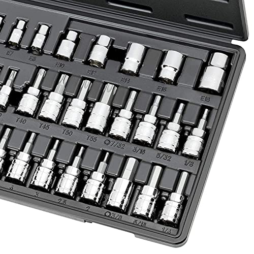 CARBYNE 36-Piece Hex (Allen) & Torx Bit Socket Set, SAE & Metric