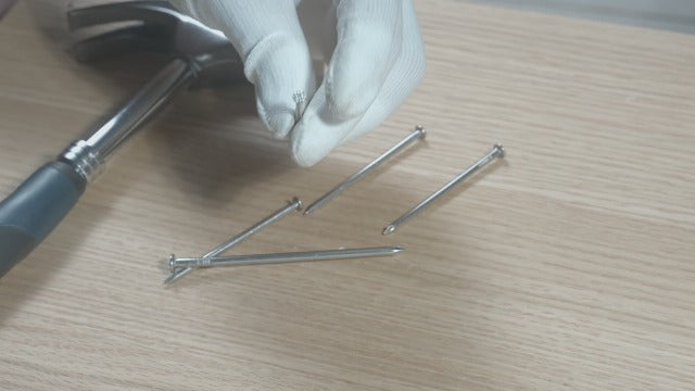3-1/2 inch Hardware Nails, (125pcs) 2 lbs Stainless Steel Nails, Nails for Hanging Pictures, Long Nails, Wall Nails, Wood Nails 3-1/2 in-2LB Silver