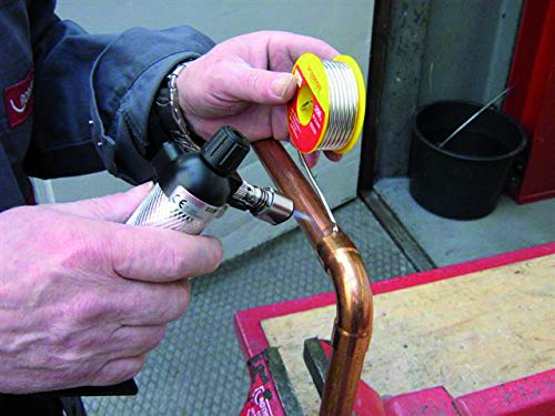 ROTHENBERGER Industrial - Crème Brûlée gourmet burner set Bunsen burner kitchen burner soldering burner incl. 1x refill gas 100 ml, 450° working temperature, large gas tank 035126E