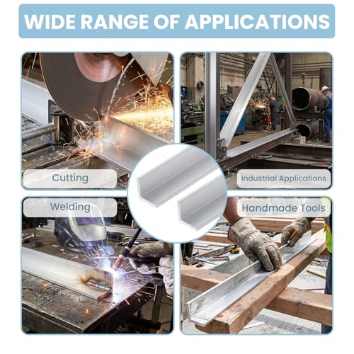 2Pcs Aluminum Angle Stock 6063-72” Long x 1” Wide x 1/8” Thick 2 72" Long X 1" Wide X 1/8" Thick