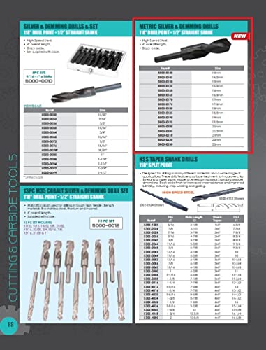 HHIP 5302-4112 High Speed Steel 4MT Taper Shank Drill, 118 Degree Split Point, 1-3/16" Diameter X 7-3/8" Flute Length X 13" Overall Length 1-3/16" Dia. x 4MT