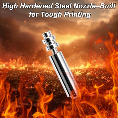 4Pcs 0.2mm-0.8mm Integrated Hardened Steel Nozzles for Anycubic 3D Printers, High Flow High Speed Throat Tube Hot End for Kobra X Quick-Swap 3D Printer Accessories Print Head