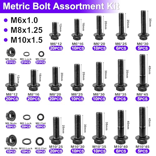Nuts and Bolts Assortment Kit, 304 Stainless Steel Bolts 8 Sizes #6-32#8-32#10-24 Phillips Pan Head Machine Screws + 400Pcs Metric Flange Bolt Assortment