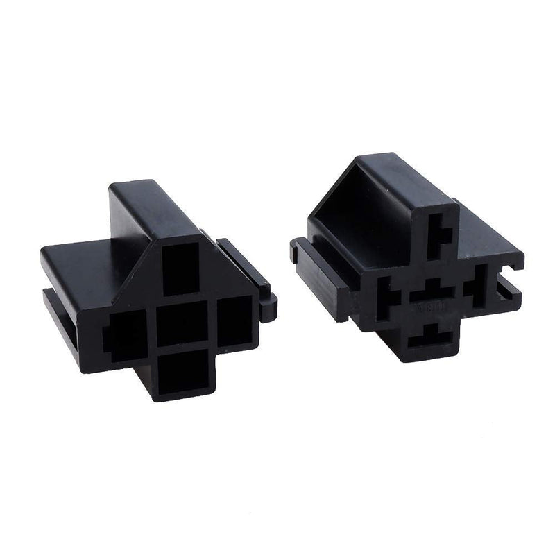 Relay Connector, MUYI 5 Pin Relay Connector 12V Socket 30Amp 40Amp 6.3mm Truck Vehicle 5 Pack Car Relay