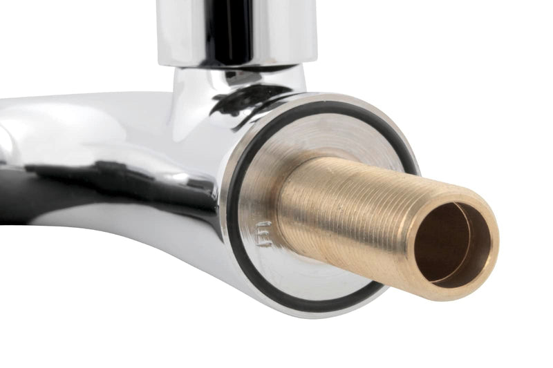 'aquaSu® Premium cold water tap with water-saving mixing nozzle, side operation, bathroom pillar valve, single-lever mixer with ceramic cartridge, round spout, cold water valve, brass, chrome, 796200 chrome - Primo